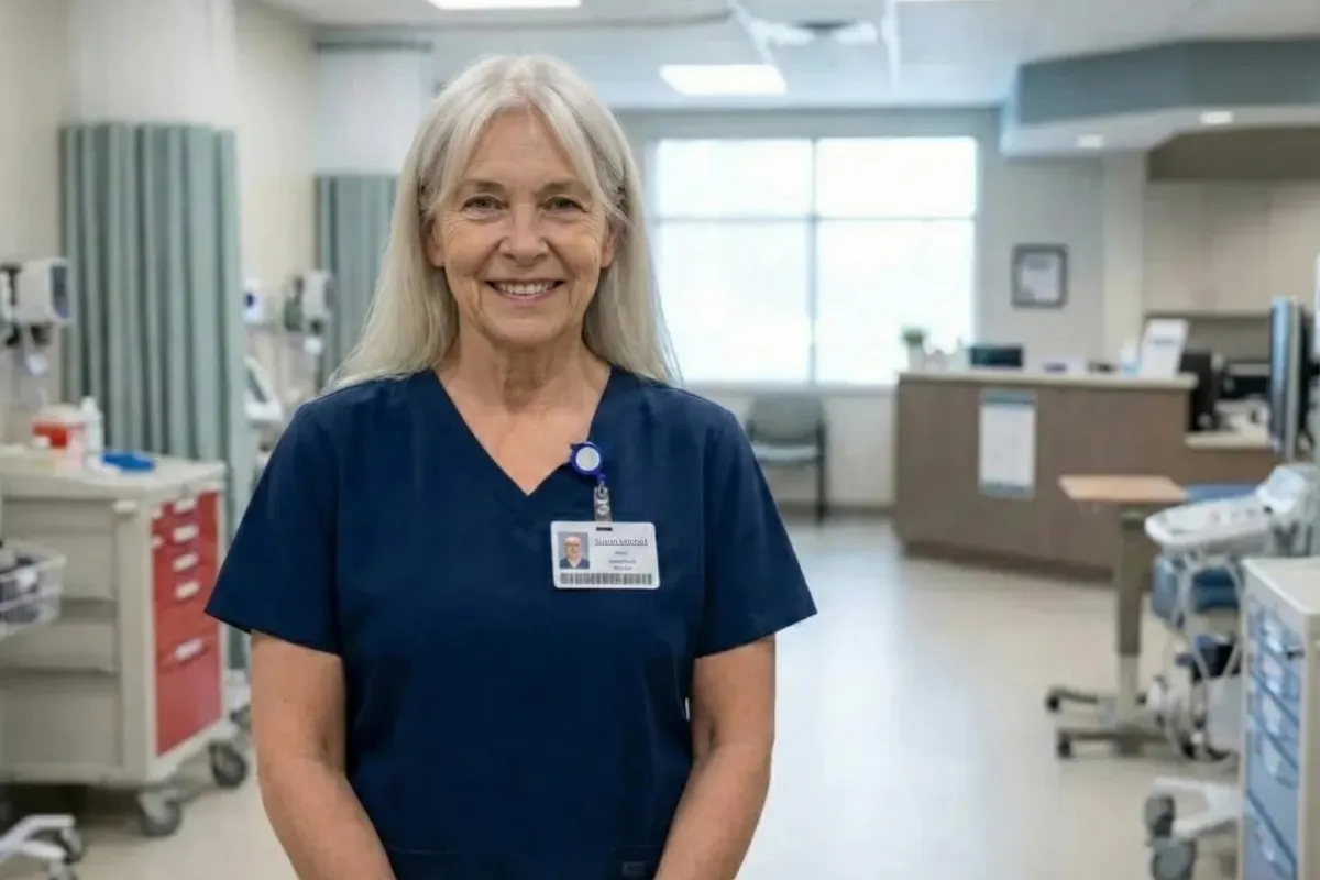 Birgitte Nielsen som sygeplejerske på klinikken