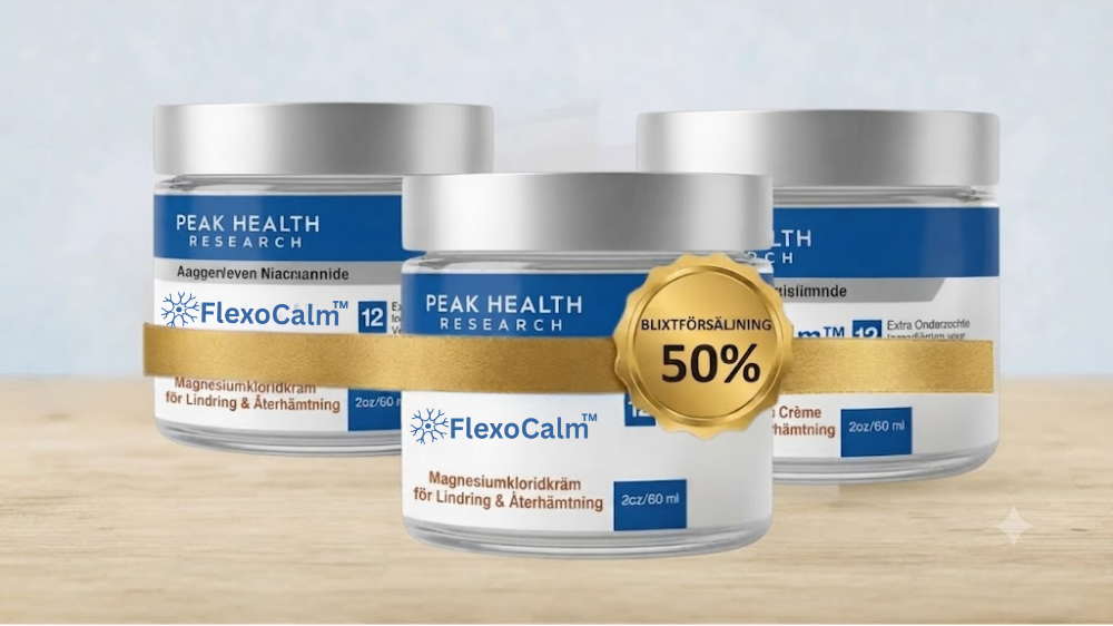 Tre beholdere FlexoCalm med 50 procent rabat
