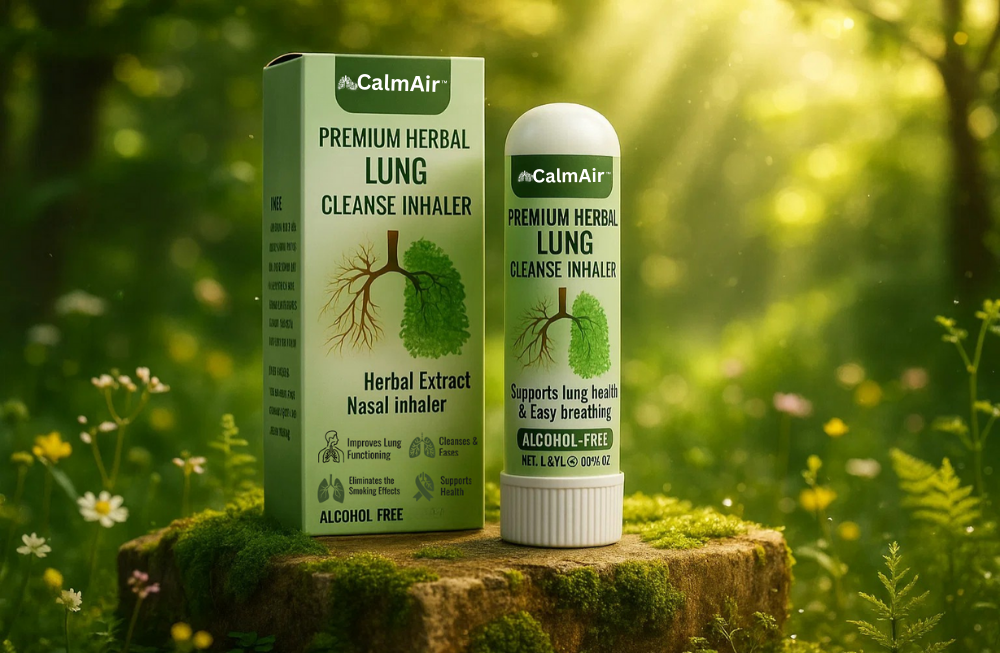 CalmAir™ inhalator og emballage