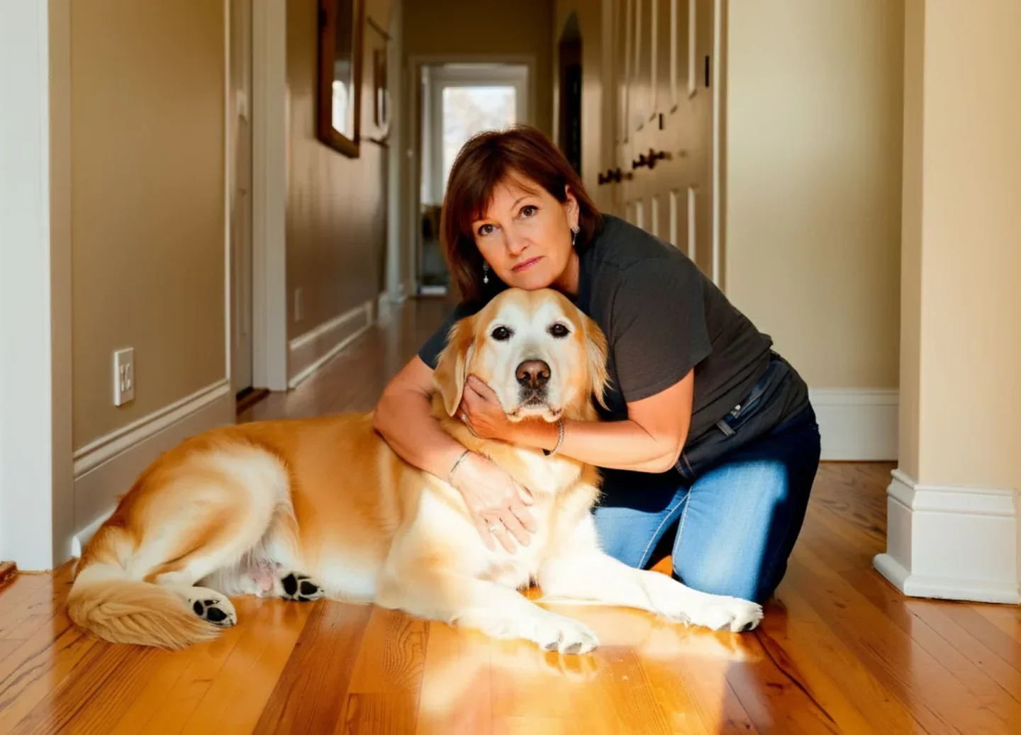 Dr. Mette Sørensen sammen med en hund