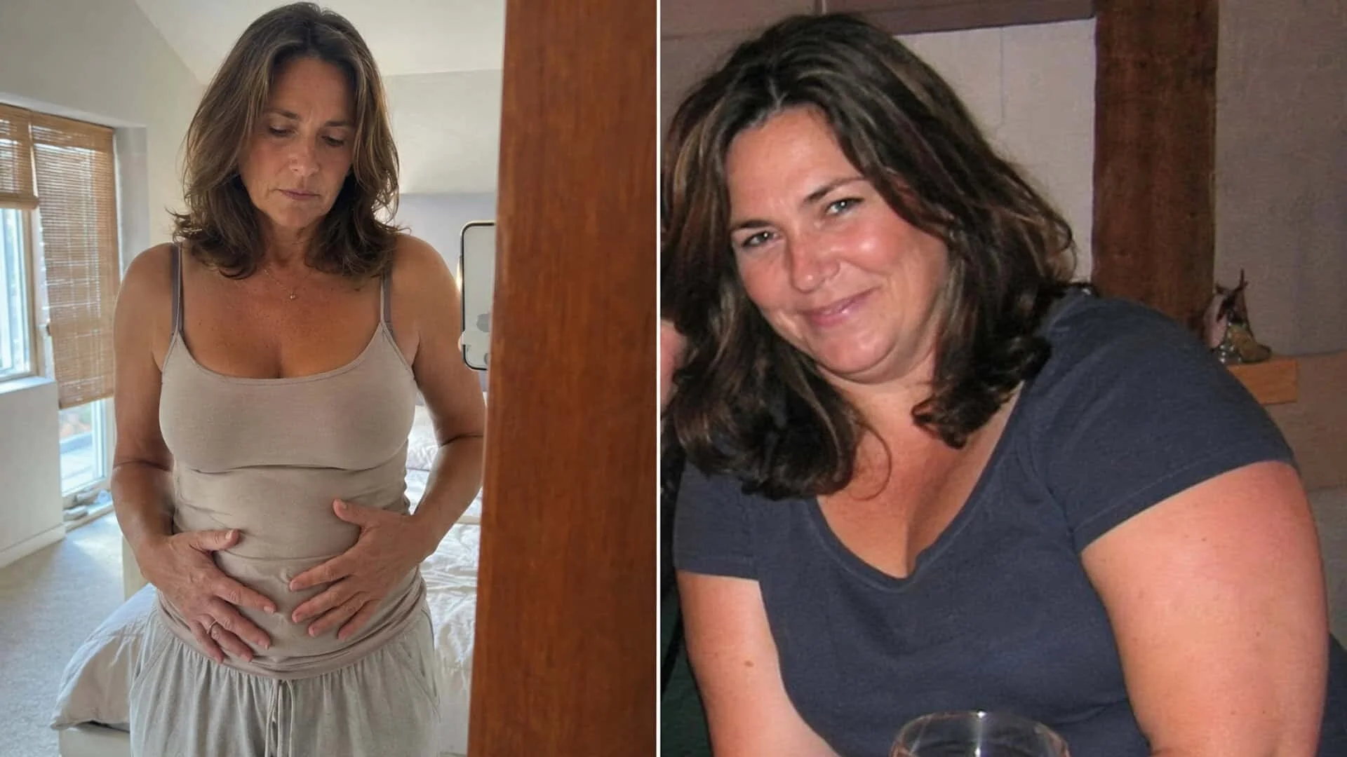Claire Martin avant et après sa prise de poids