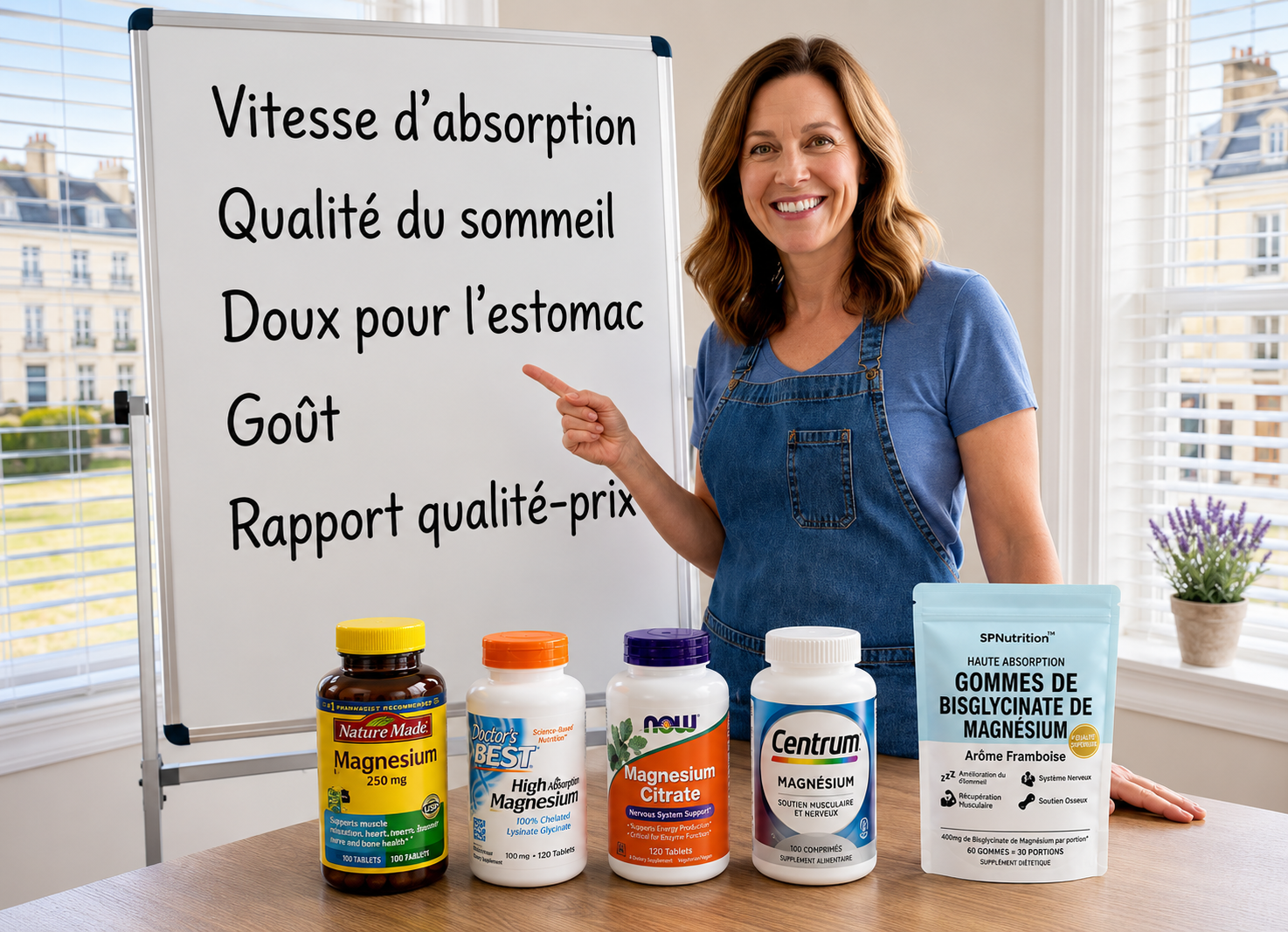 Sophie Garnier comparant plusieurs suppléments de magnésium