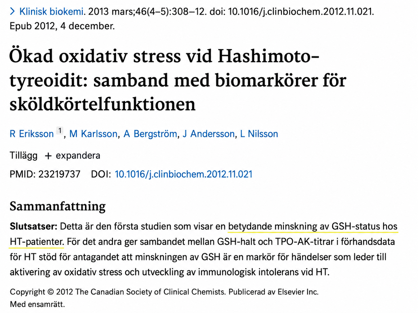 Studie zu Glutathion und Hashimoto