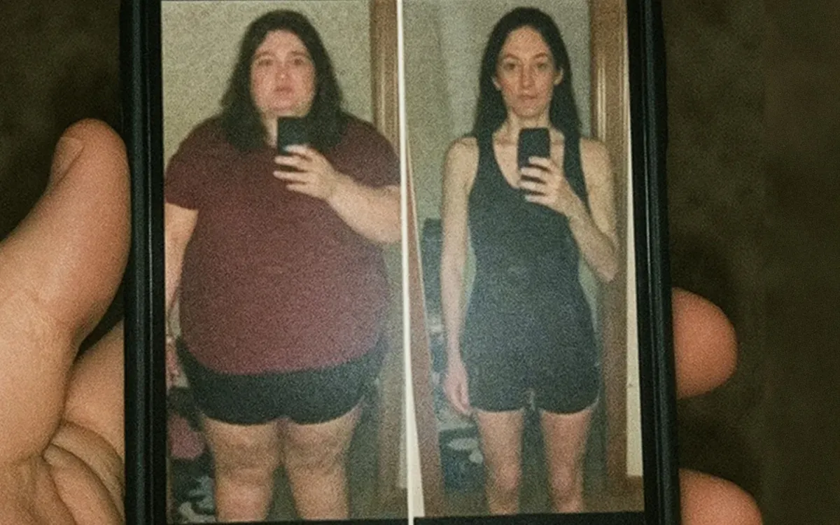 Photos avant et après sur un téléphone