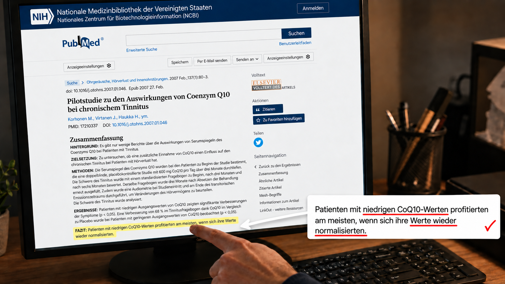 Forschung zu CoQ10 und Tinnitus