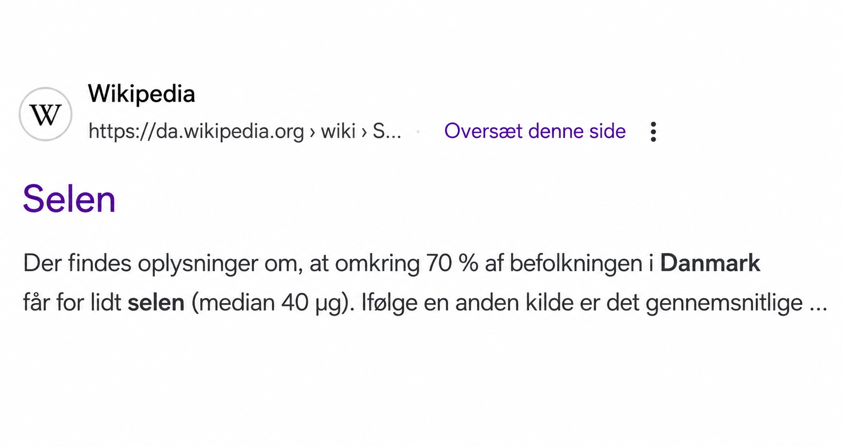 Information om selenmangel