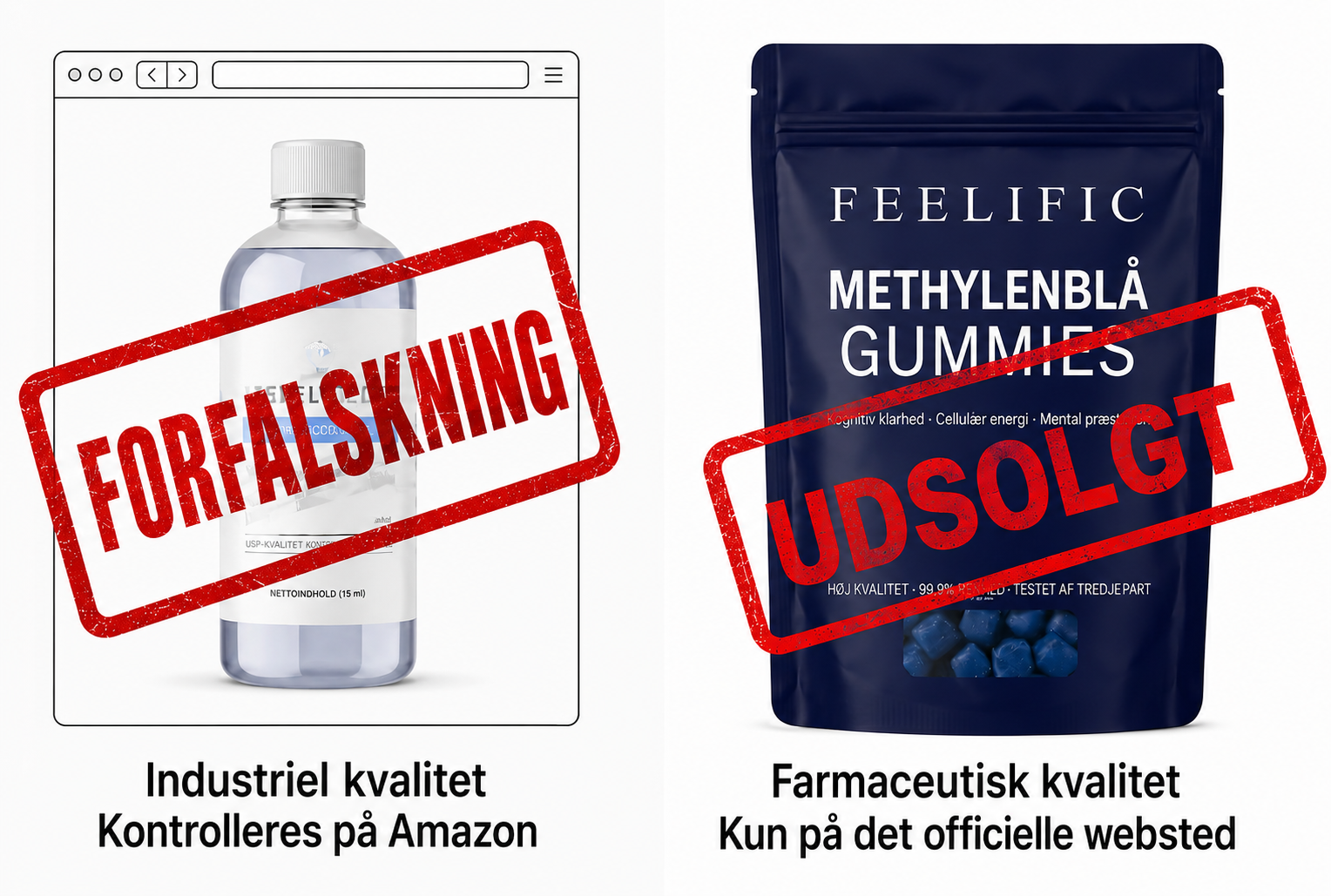 Feelific™ farmaceutisk kvalitet og garanti