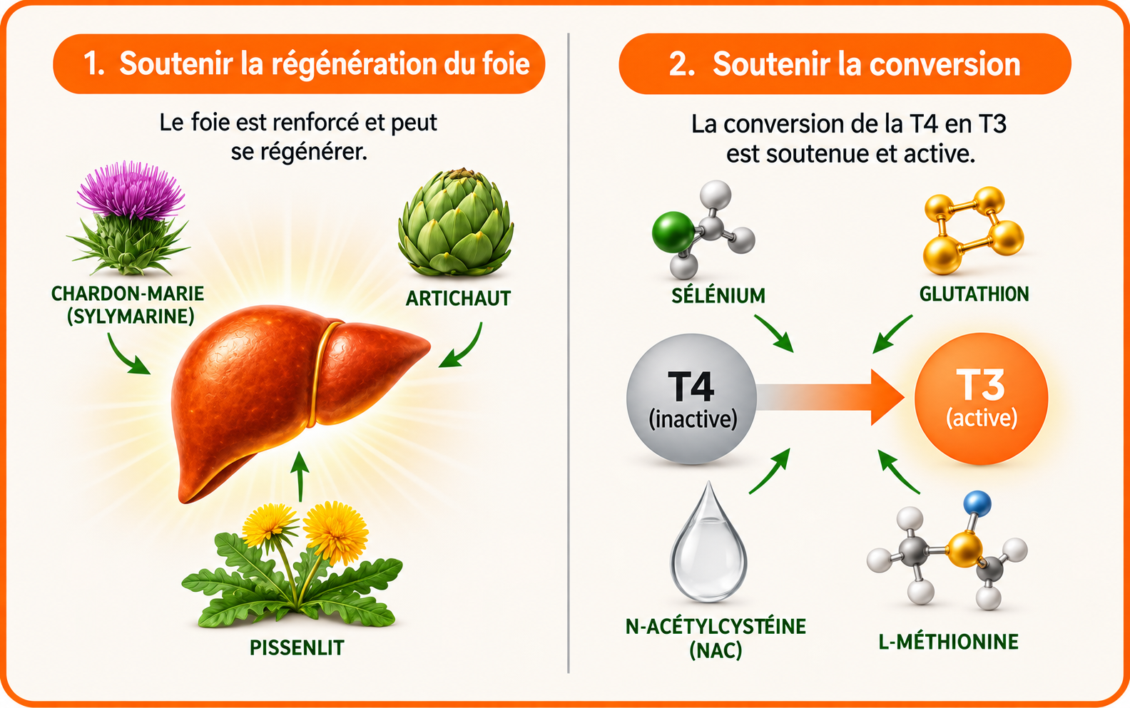 Deux étapes associant plantes et nutriments