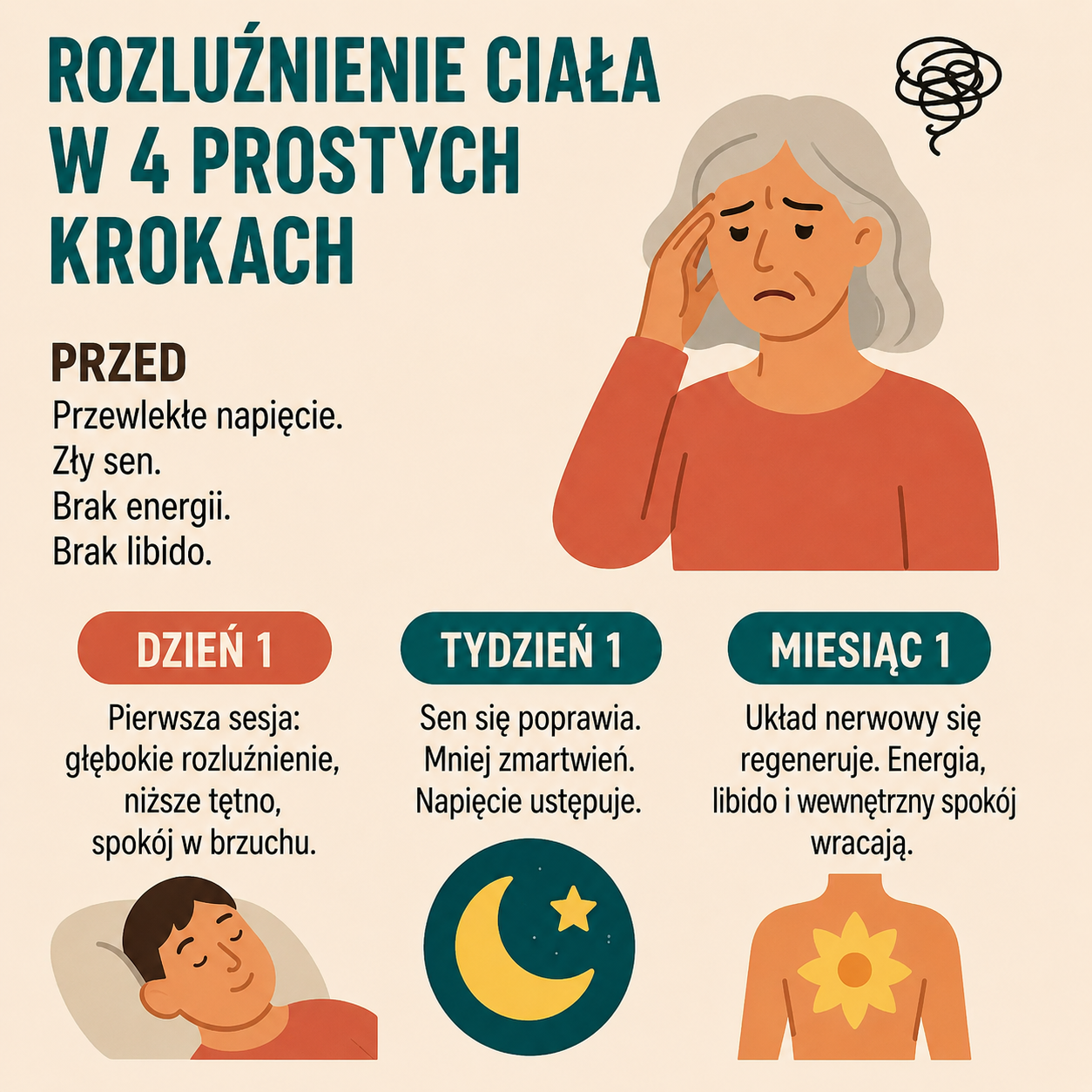 Odprężenie ciała w czterech etapach