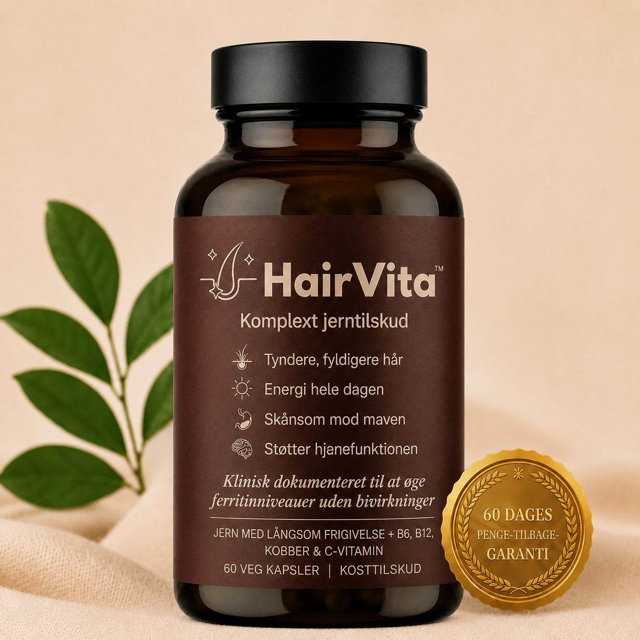 HairVita™ flaske med 60 dages garanti