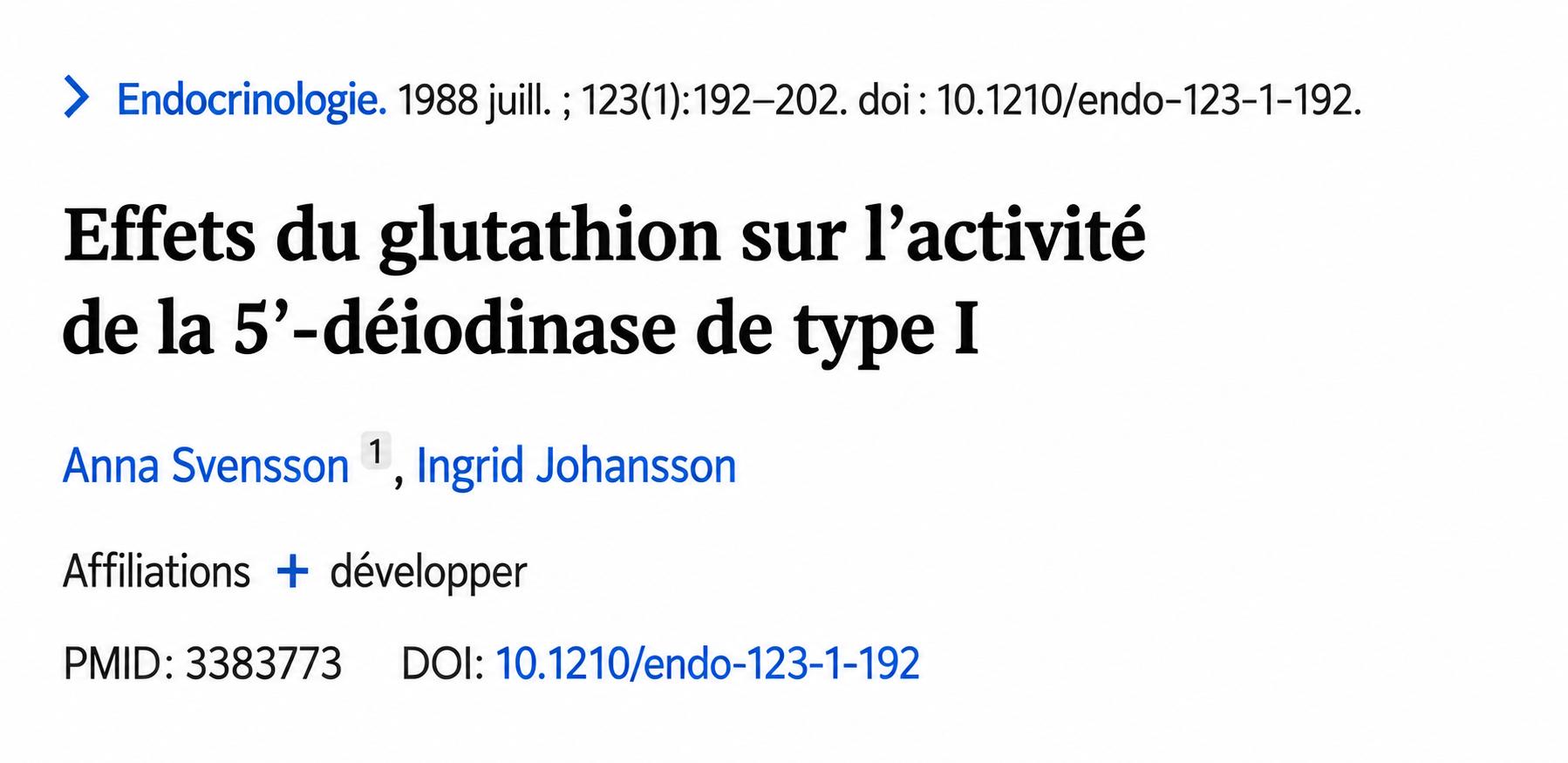 Étude sur le glutathion et la fonction de conversion