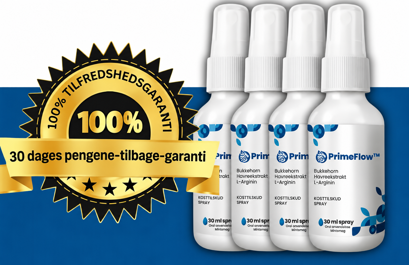 PrimeFlow™ med 30 dages pengene-tilbage-garanti