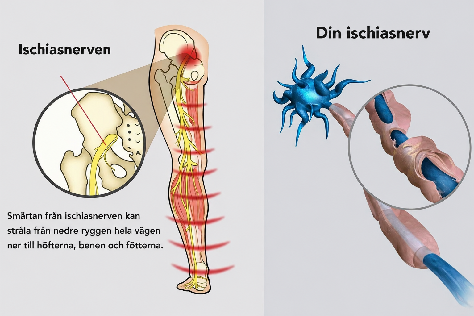 Symtom på ischias