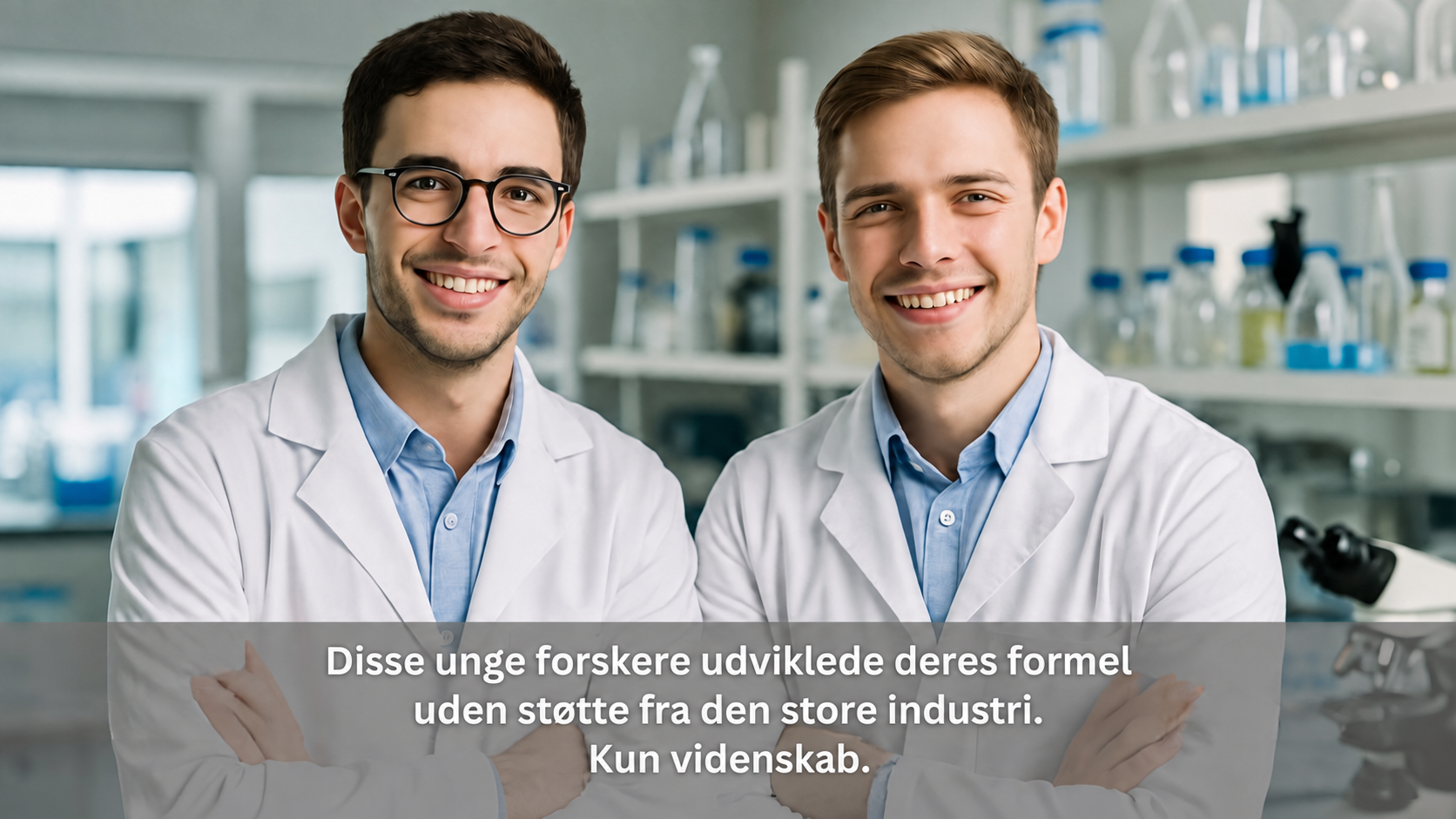 De to unge forskere i laboratoriet