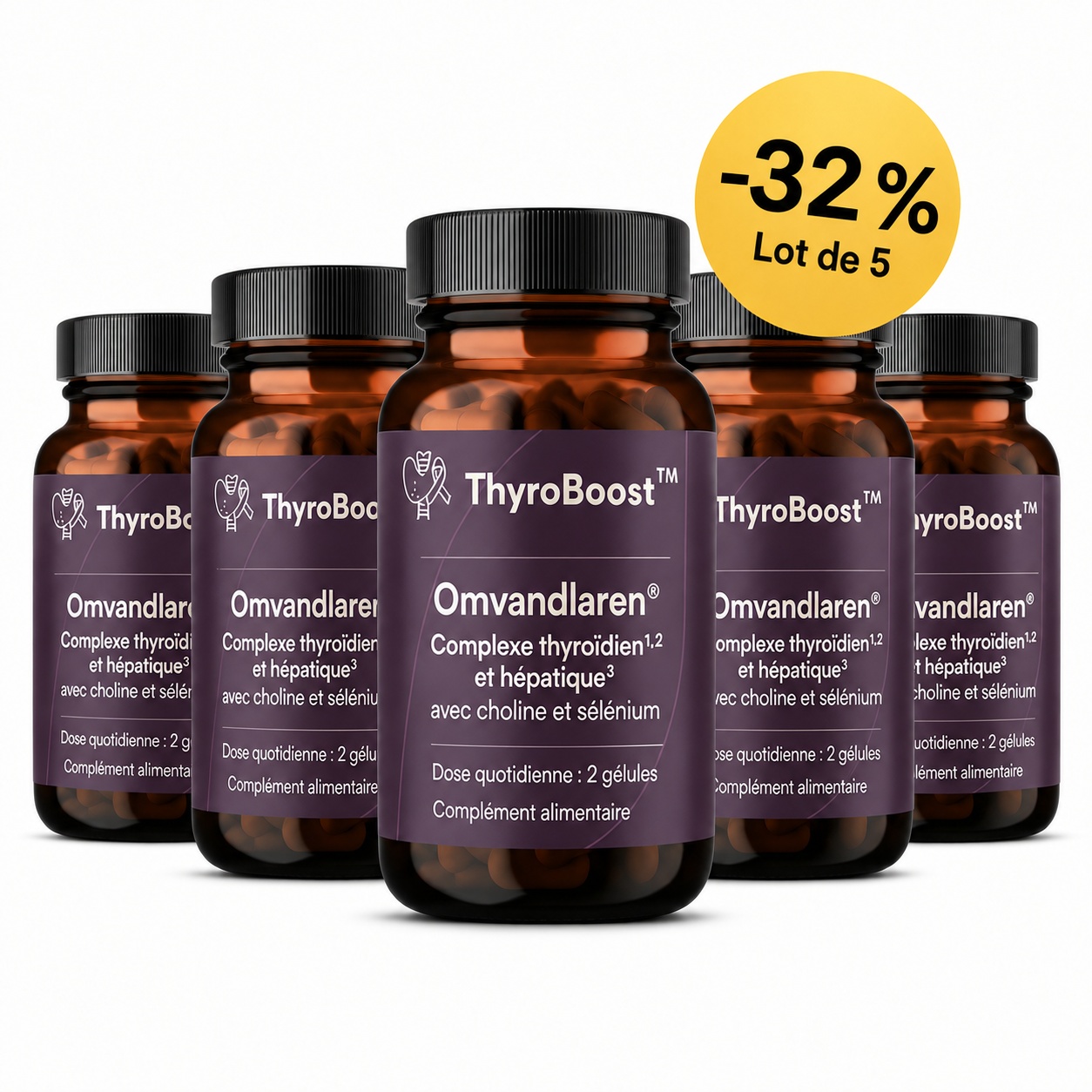 Cinq flacons de ThyroBoost™ avec 32 % de réduction