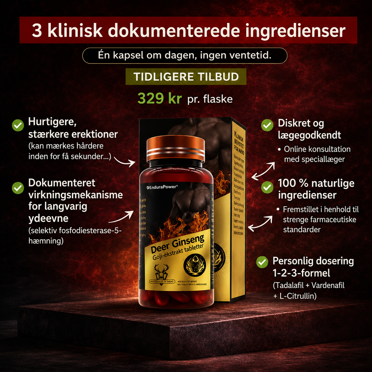 Tre klinisk dokumenterede ingredienser