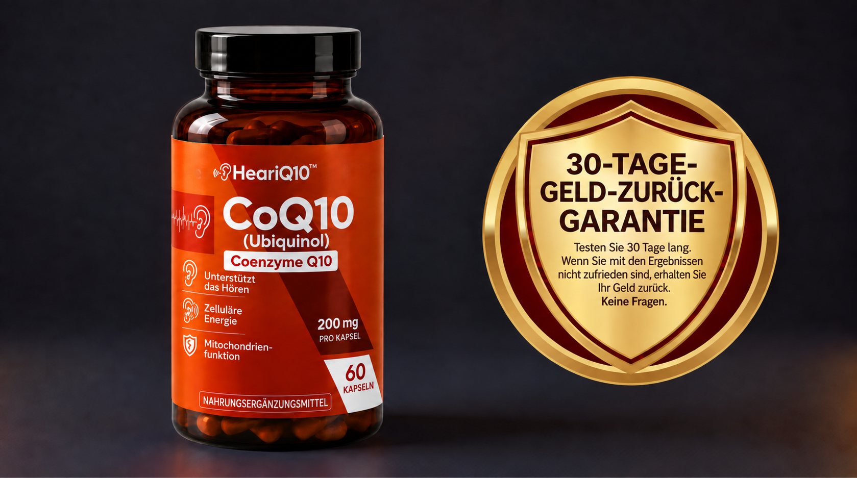 HeariQ10™ und 30-tägige Geld-zurück-Garantie