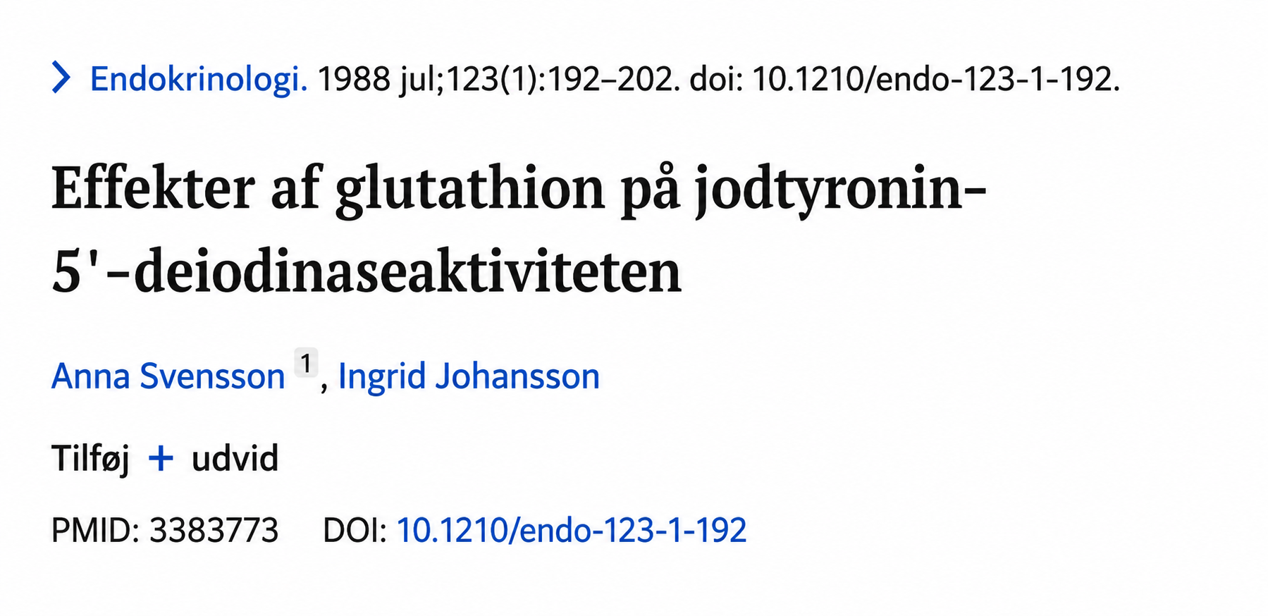 Undersøgelse af glutathion og omdannelsesfunktion