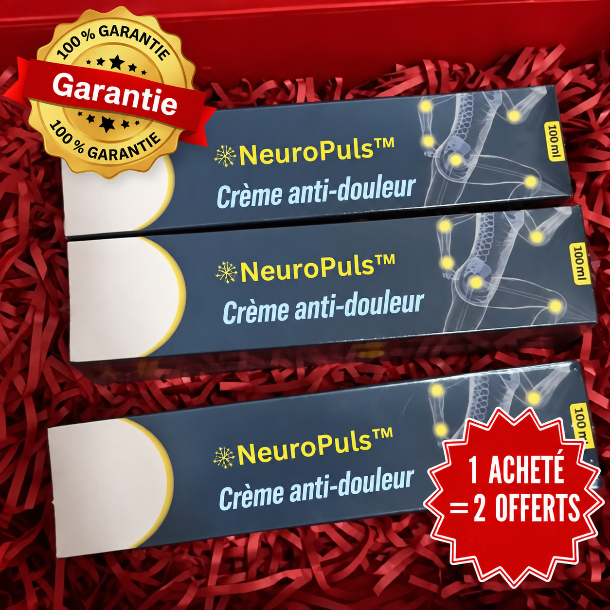 Trois boîtes de NeuroPuls™ avec garantie