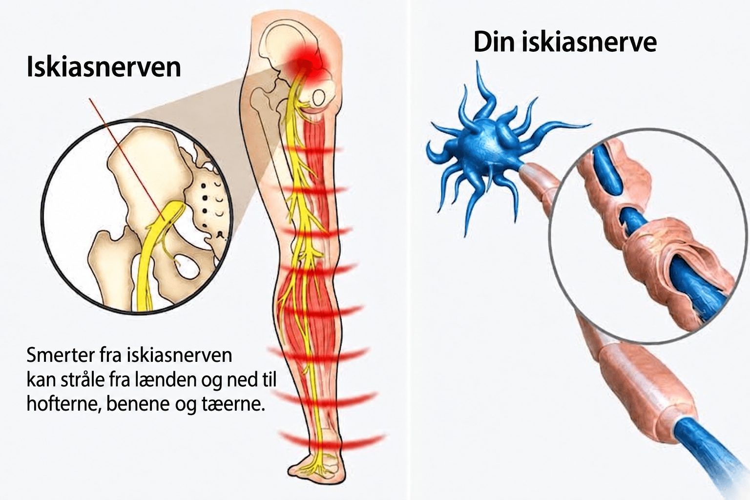 Diagram over iskiasnerven