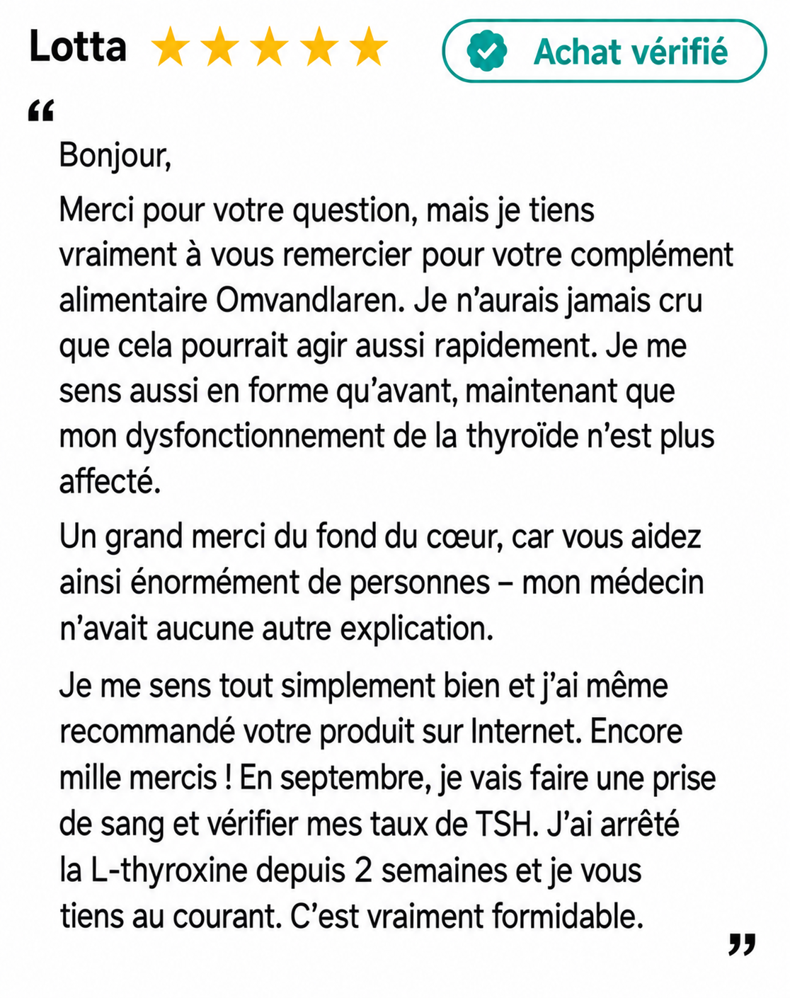 Avis vérifié de Louise B.