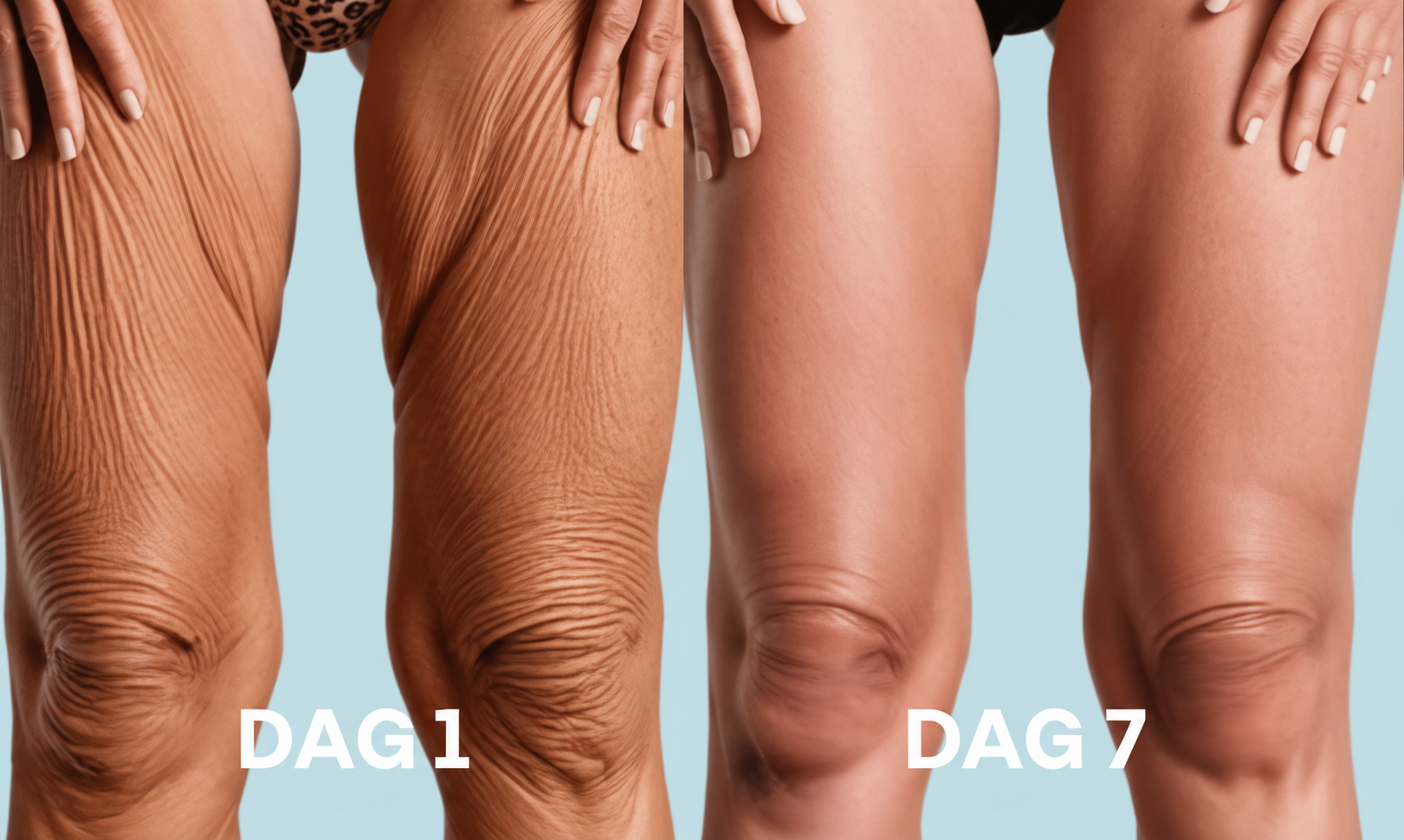 Dag 1 og dag 7 – knæ